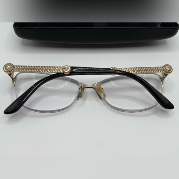Versace Prescription Glasses VE Mod1228 1291 black/pale gold frames/frame only - Picture 11 of 12